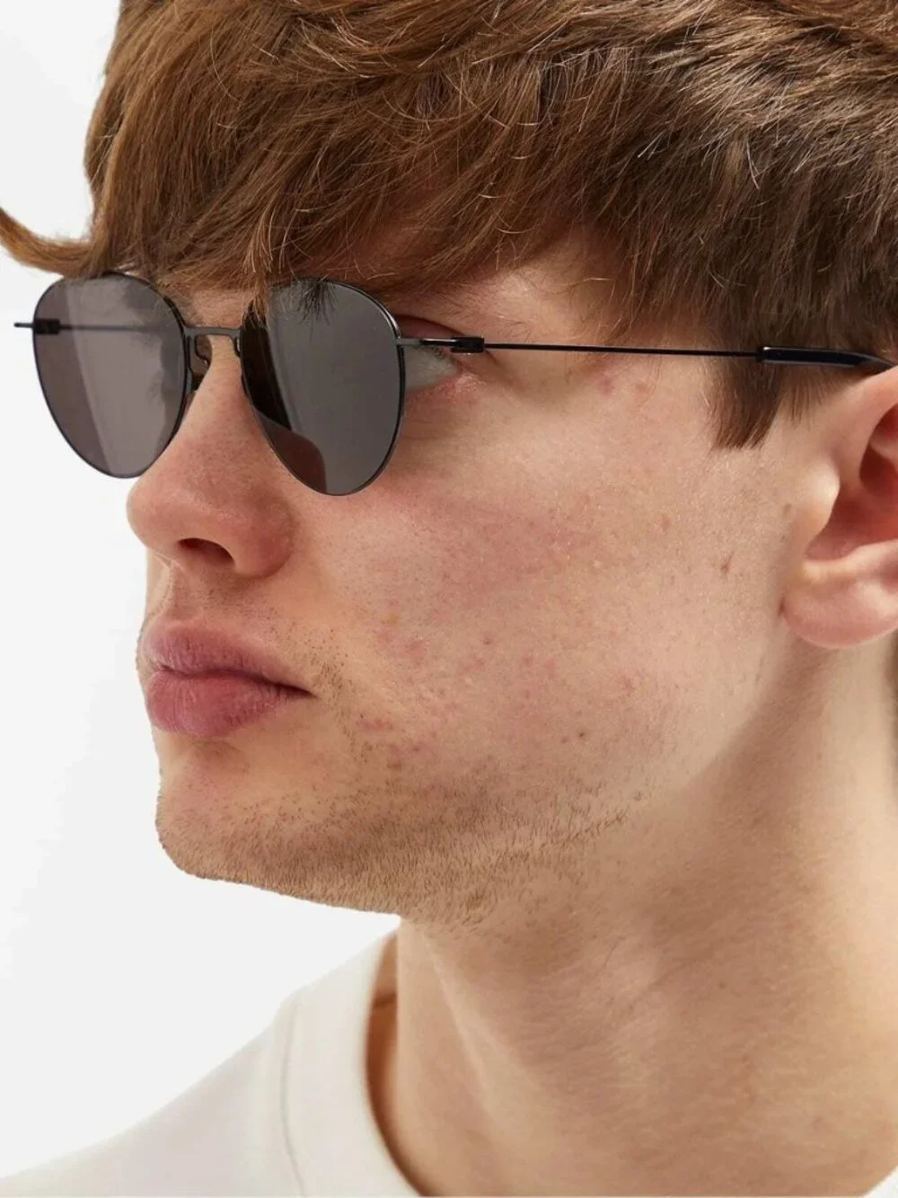 Bottega Veneta Men Sunglasses Black Grey Round BV1268S 001 NEW AUTHENTIC